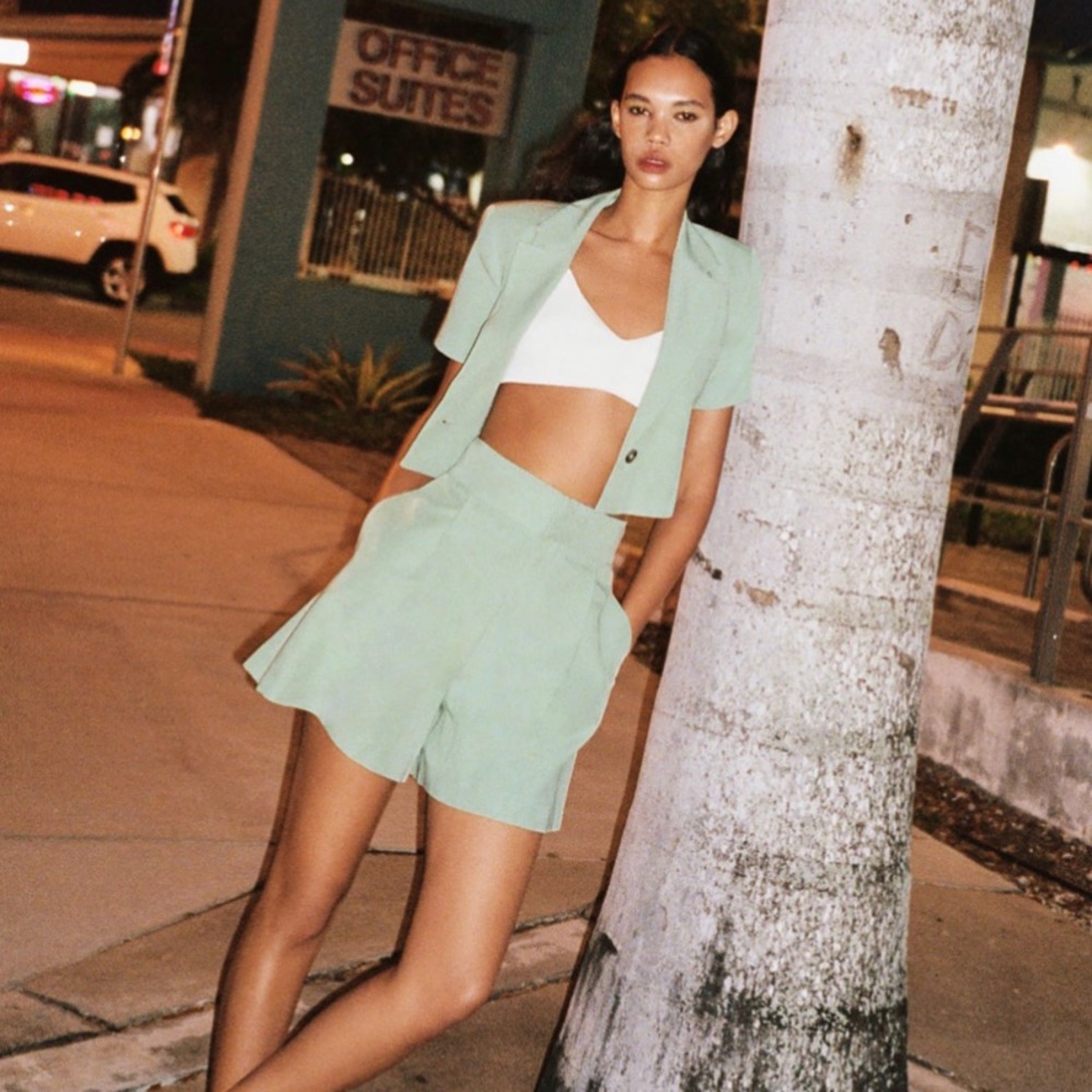 ZARA Linen blend shorts - Picture 6 of 11